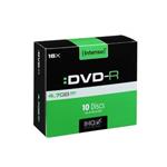 Intenso DVD-R, 4101652, 10-pack, 4.7GB, 16x, 12cm, Standard, slim case, bez možnosti potlače, pre a