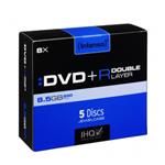 Intenso DVD+R, 4311245, 5-pack, 8,5GB, 8, 12cm, Standard, jewel box
