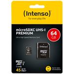 INTENSO Micro SDXC karta 64GB Class10, UHS-1 3423490
