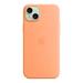 iPhone 15 Plus Silicone Case with MagSafe - Orange Sorbet MT173ZM/A