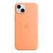 iPhone 15 Plus Silicone Case with MagSafe - Orange Sorbet MT173ZM/A