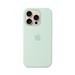 iPhone 16 Pro Silicone Case with MS - Aquamarine MDG04ZM/A