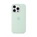 iPhone 16 Pro Silicone Case with MS - Aquamarine MDG04ZM/A