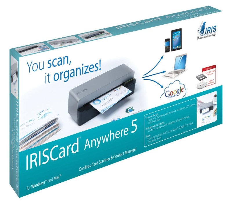 IRIS skener IRISCard Anywhere 5 - přenosný skener vizitek 457486
