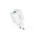 iStores by Epico Ultraboost GaN 20W sieťový adaptér EA20 s 1,2 m USB-C na USB-C kablom - biela 9915101100217