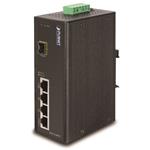 ISW-514PTF, PoE switch 4x 10/100BaseTX+ 1x 100FX(SFP), 802.3af až 60W, DIN, IP30, -40~75 st.C