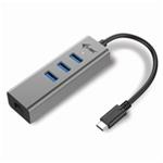 iTec USB-C Metal 3-portový HUB s Gigabit Ethernet adapterem C31METALG3HUB