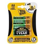 JCB RTU NiMH AA/R06, min.2400mAh, přednabitá, blistr 4 ks JCB-HR62600RC-4B