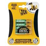 JCB RTU NiMH AAA/R03, 900mAh, přednabitá, blistr 4 ks JCB-HR31000RC-4B