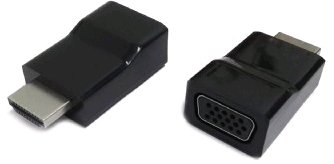 Kab. redukce HDMI na VGA, M/F, černá A-HDMI-VGA-001
