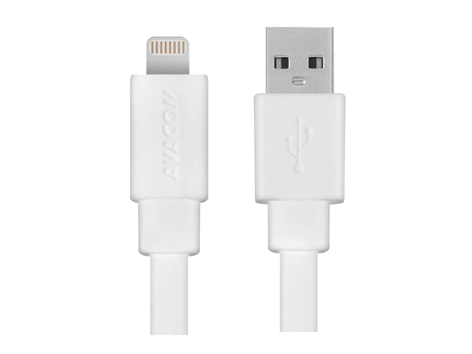 Kabel AVACOM MFI-120W USB - Lightning, MFI certifikace, 120cm, bílá DCUS-MFI-120W