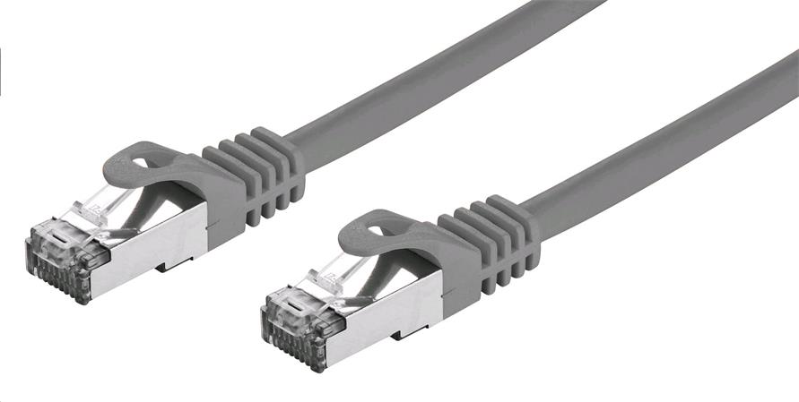 Kabel C-TECH patchcord Cat7, S/FTP, šedý, 5m CB-PP7-5