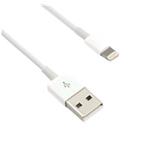 Kábel C-TECH USB 2.0 Nabíjací a synchronizačný kábel Lightning (IP5 a vyšší), 1 m, biely