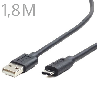Kábel Gembird USB 2.0 to USB-C 1,8m black