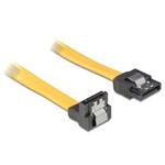 Kábel HDD SATA 50 cm priamy/dole, žltý, kovová západka