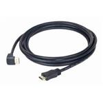 Kabel HDMI-HDMI 5m, 1.3, M/M,90°, zlac, černý CC-HDMI90-15