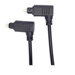 Kábel PremiumCord Toslink 90° - Toslink 90°, hrúbka kábla:4.0 mm, dĺžka 2 m KJTOS4-2