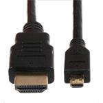 Kábel Raspberry prepojovací Micro HDMI (M) na HDMI (M), čierny, 1,8m K-1481