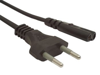 Kábel sieťový 220V, 1,8m pre notebook NTB, 2pin,