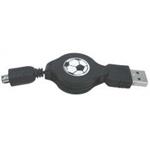 Kábel USB (1.1), USB A M- 4 pin M, 0.7m, čierny, Logo, HIROSE 14870