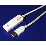 Kábel USB 2.0 aktivní prodlužovací adaptér 12m, bílý 12.04.1086