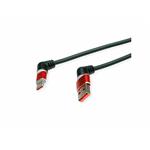 Kábel USB 2.0 AM/CM Typ C 1m, High Speed, čierny/červený, uhľový 90°, otočné konektory 11028345
