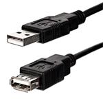 Kábel USB (2.0), USB A M- USB A F, 1.8m, čierny, Logo Economy