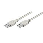 Kábel USB (2.0), USB A M- USB A M, 1.8m, šedý, High Speed