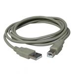 Kábel USB (2.0), USB A M- USB B M, 3m, šedý, Logo, blistr