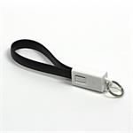 Kábel USB (2.0), USB A M- USB micro M, 0.2m, čierny, kľúčenka 8590274491601
