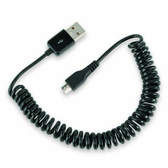 Kábel USB (2.0), USB A M- USB micro M, 1m, krútený, čierny KVU4015NK1