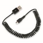 Kábel USB (2.0), USB A M- USB micro M, 1m, krútený, čierny KVU4015NK1
