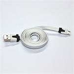 Kábel USB (2.0), USB A M- USB micro M, 1m, plochý, biely, Logo, blistr KUAKXJS10TQL