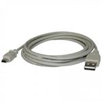 Kábel USB (2.0), USB A M- USB mini M (5 pin), 2m, čierny, Logo, cena za 1 kus 9245