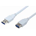 Kábel USB (3.0), USB A M- USB A F, 1.8m, čierny KU018AC301