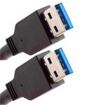Kábel USB (3.0), USB A M- USB A M, 1.8m, čierny/biely KU018AA301