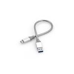 Kábel USB (3.1), USB A M- USB C M, 0.3m, strieborný, Verbatim, box, 48868