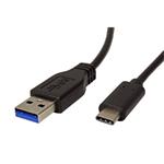 Kábel USB (3.1), USB A M- USB C M, 0.5m, guľatý, čierny, plastic bag KUAHXTX05B01