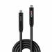 Kábel USB 3.2 Gen 1, Typ C CM/CM 10m, 5Gbps, PD 60W 20V3A, čierny, aktívny, optický L43333