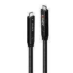 Kábel USB 3.2 Gen 1, Typ C CM/CM 10m, 5Gbps, PD 60W 20V3A, čierny, aktívny, optický L43333