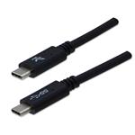 Kábel USB (3.2 gen 1), USB C M- USB C M, 1m, 5 Gb/s, 5V/3A, čierny, Logo, blistr KUEHDTS10BQL