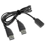 Kabel USB A-A 1m 2.0 prodluž, Duální, napájení CCP-USB22-AMAF-3