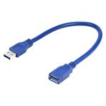 Kabel USB A-A 3.0, prodlužovací, modrý, 15cm CCP-USB3-AMAF-0.15M