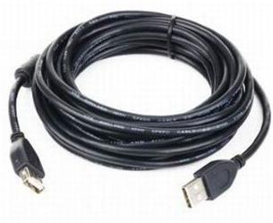 Kabel USB A-A 3m 2.0 prodl. HQ s ferrit. jádrem