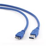 Kabel USB A-B micro 0,5m 3.0, modrý CCP-MUSB3-AMBM-0.5M
