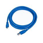 Kabel USB A-B micro 1,8m 3.0, modrý