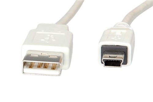 Kábel USB A(M) - miniUSB 5pin B(M), 0,8m (Nikon UC-E4, UC-E5, Olympus CB-USB4, Fuji FZ05365-100)