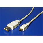 Kábel USB A(M) - miniUSB 5pin B(M), 0,8m (Nikon UC-E4, UC-E5, Olympus CB-USB4, Fuji FZ05365-100)