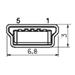 Kábel USB A(M) - miniUSB 5pin B(M), 1,8m, černý
