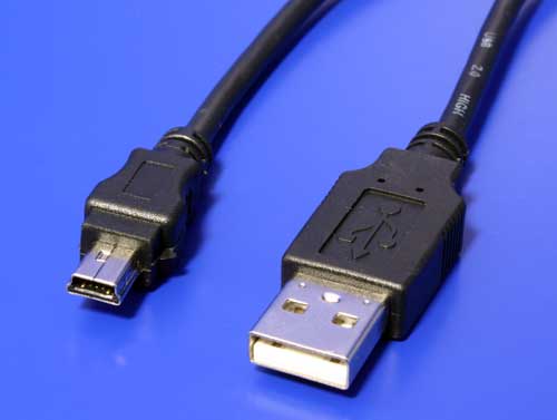 Kábel USB A(M) - miniUSB 5pin B(M), 1,8m, černý